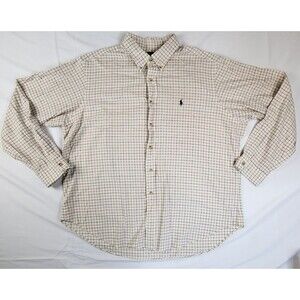 Polo Ralph Lauren Classic Fit Plaid Long Sleeve Shirt Sz 2XL / XXL